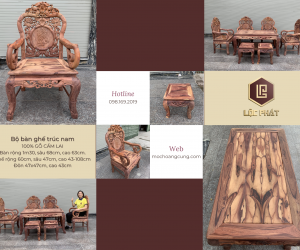 Bộ bàn ghế trúc nam gỗ cẩm lai xứng tầm đẳng cấp nhà bạn
