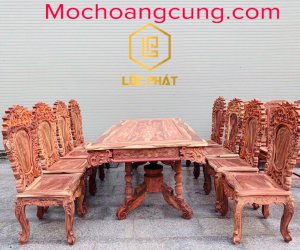 Vẻ đẹp quen thuộc và sang trọng từ bộ bàn ghế gỗ cẩm lai trong gia đình Việt