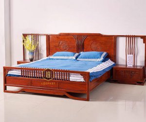 Bộ giường gỗ Lộc Phát nâng niu giấc ngủ gia đình bạn